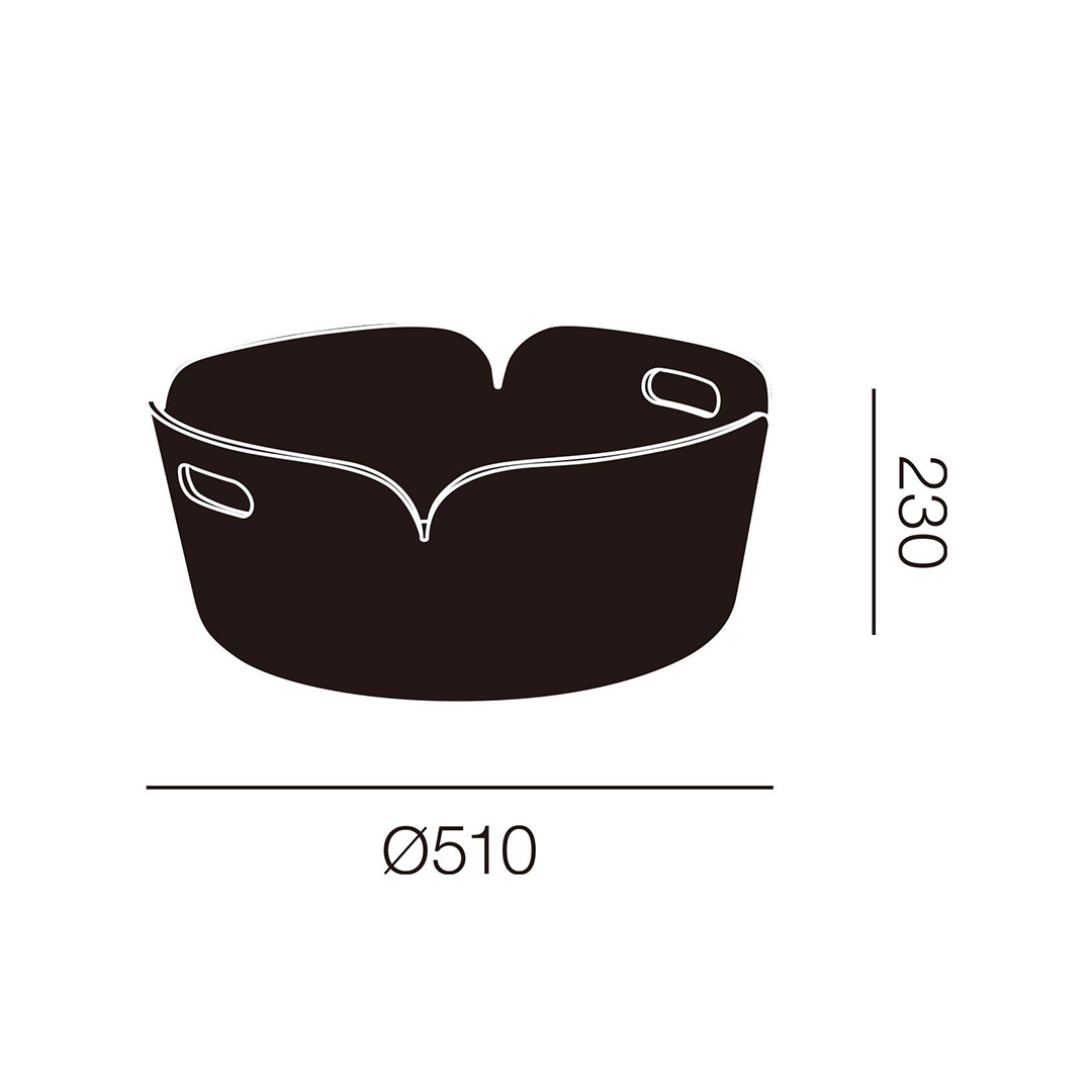 RESTORE ROUND BASKET ブラックメランジェ