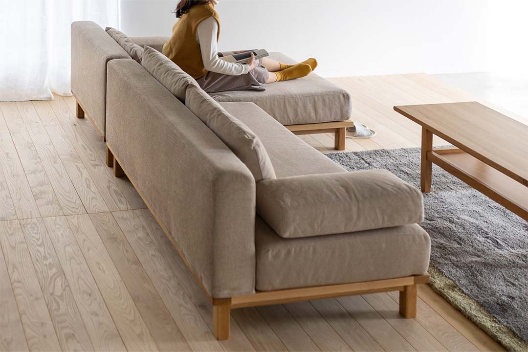 rect.unit sofa wide ベージュ