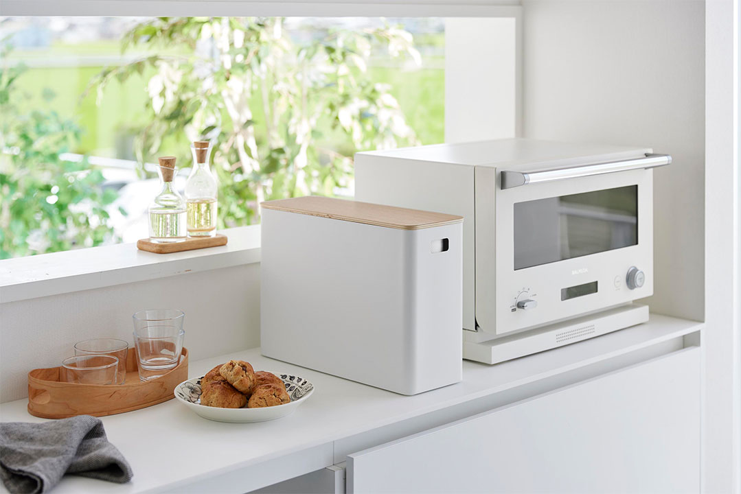 蓋付きトイレ用品収納 リン ブラウン