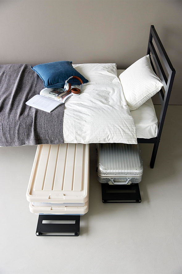 押入れ収納ロング台車 タワー ホワイト