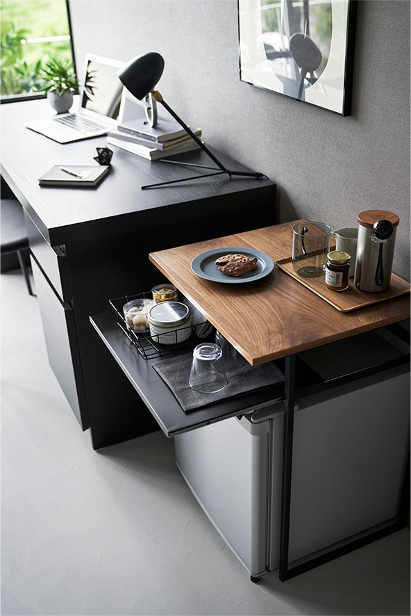 引き出し付き冷蔵庫上ラック タワー 45L用 ホワイト