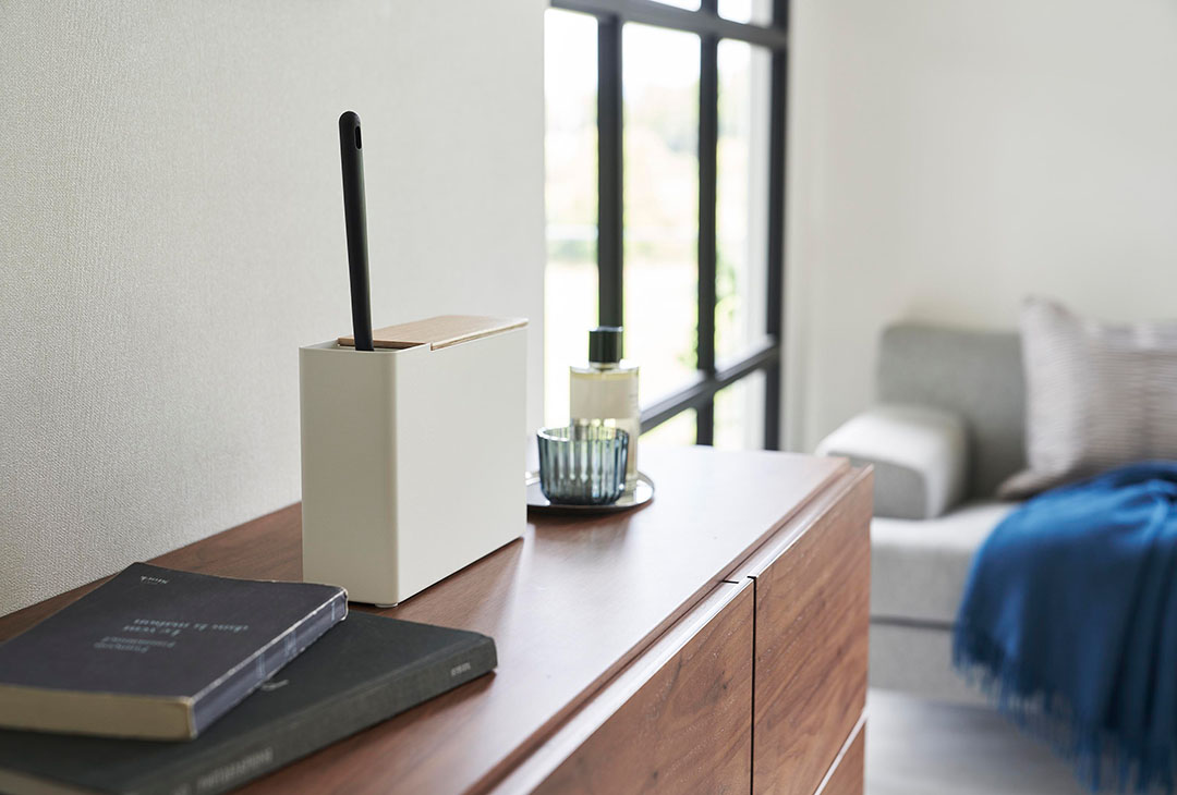 替えモップ入れ付きハンディーワイパースタンド リン ブラウン