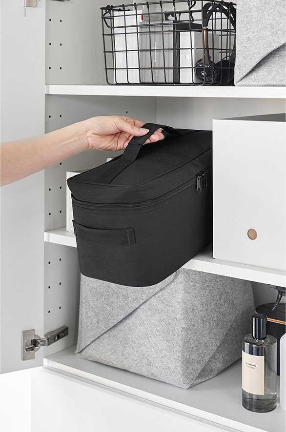 救急バッグ タワー 仕切り付き ライトグレー