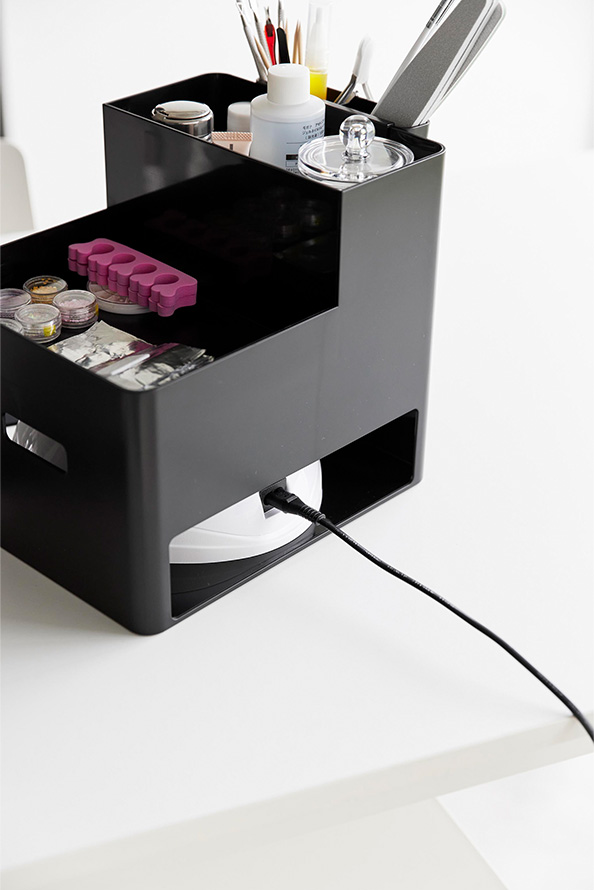 ネイルライト＆ジェルネイル用品収納ケース タワー ホワイト