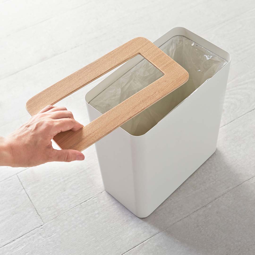 トラッシュカン リン 角型 ブラウン