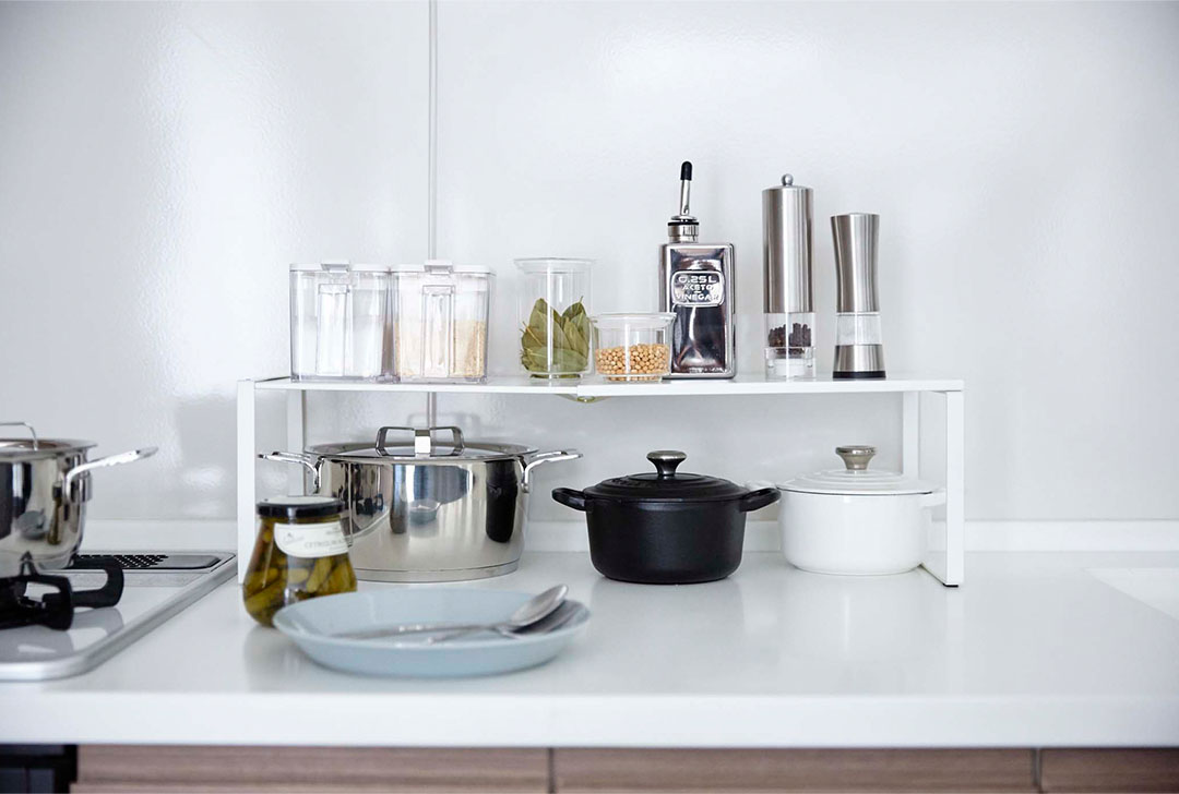 伸縮収納棚 プレート ホワイト