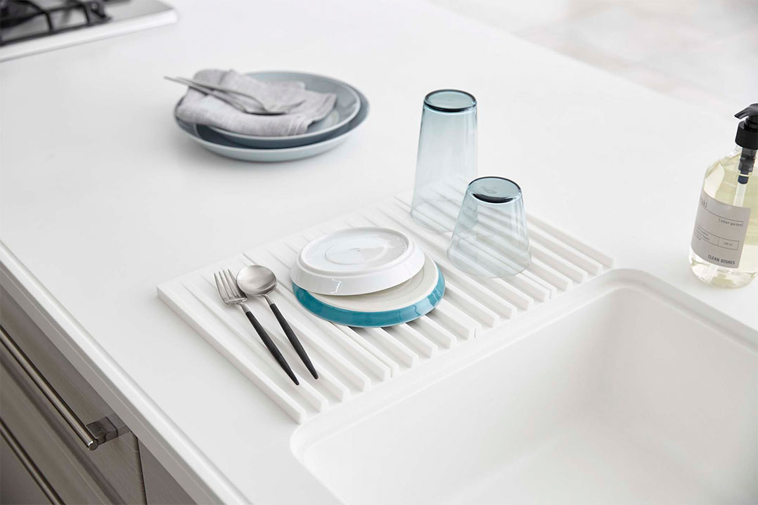 折り畳み水切りトレー タワー ホワイト