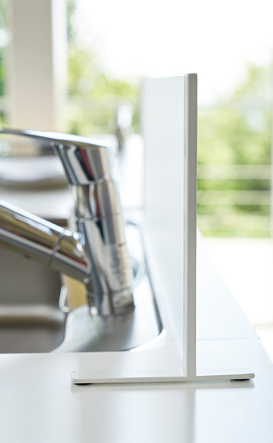 シンク水はね防止スタンド プレート ホワイト