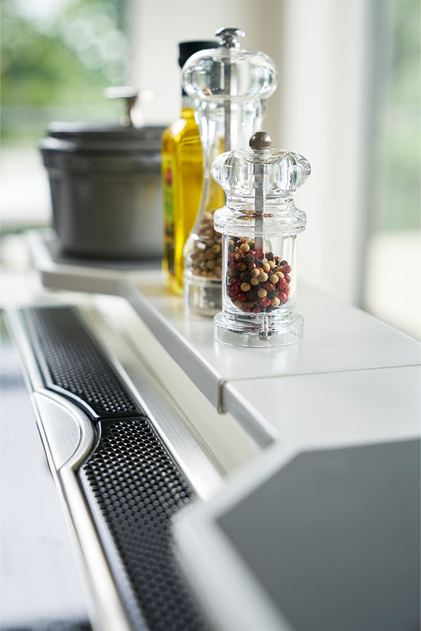 伸縮コンロ奥ラック プレート ホワイト