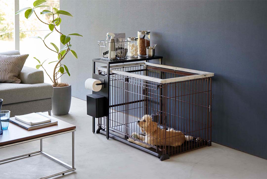 伸縮ペットケージ上ラック タワー ホワイト