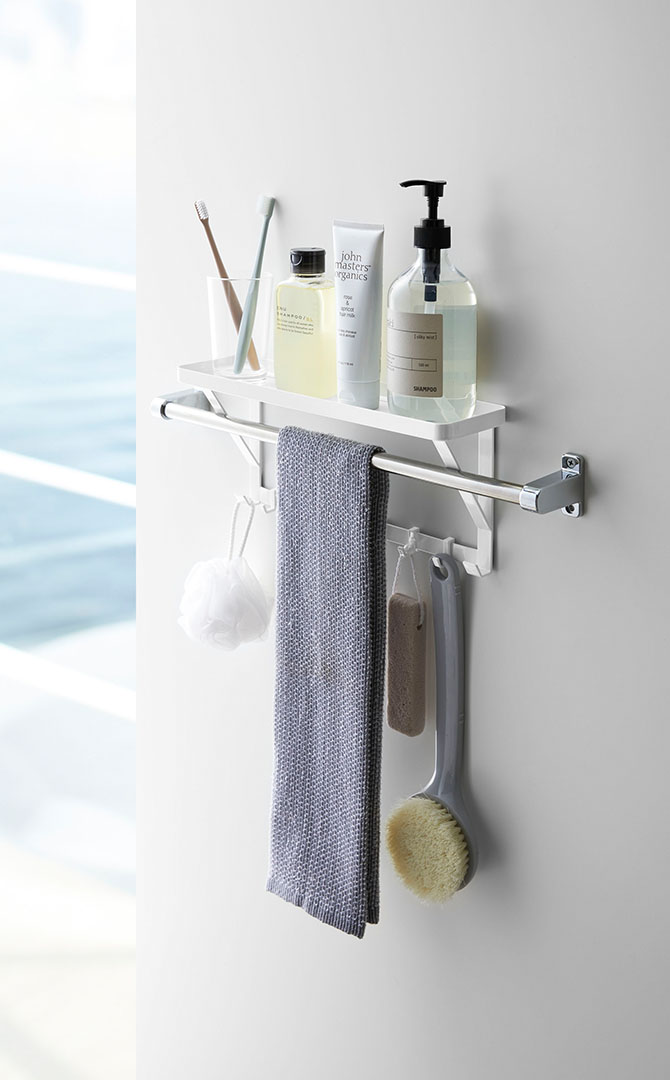 タオル掛け上ラック ミスト ホワイト