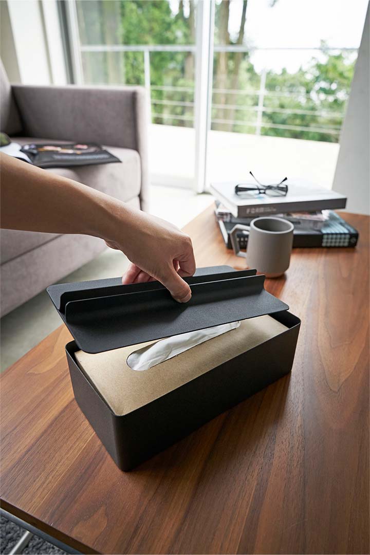 蓋付きペーパータオルケース タワー ホワイト