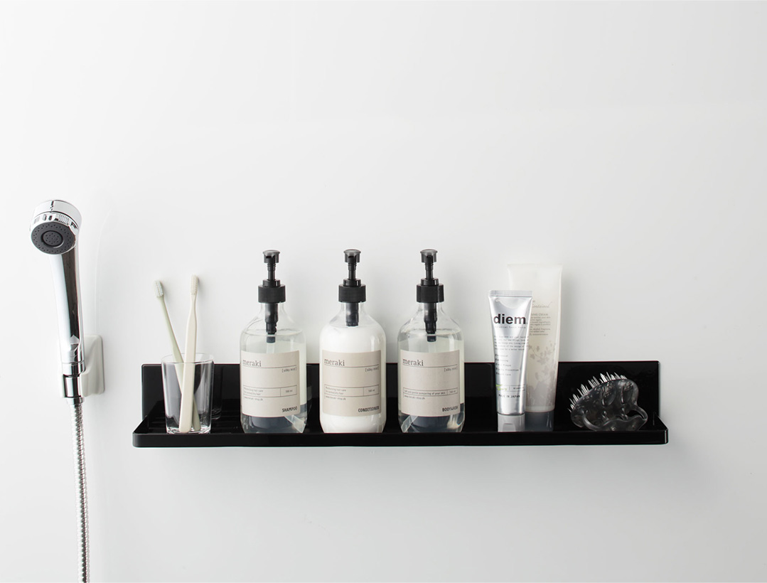 マグネットバスルームラック タワー ロング ホワイト