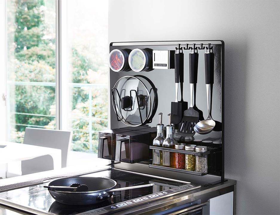 キッチン自立式スチールパネル タワー 縦型 ホワイト