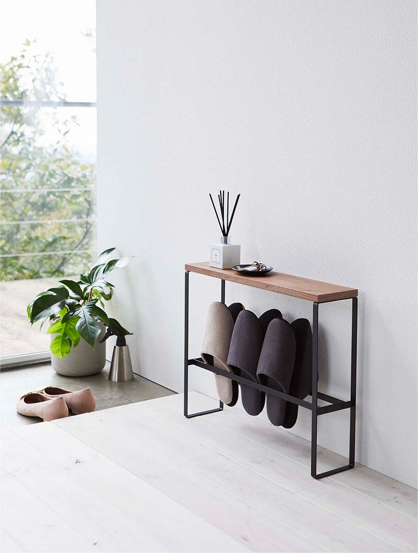 天板付きスリッパラック タワー ホワイト