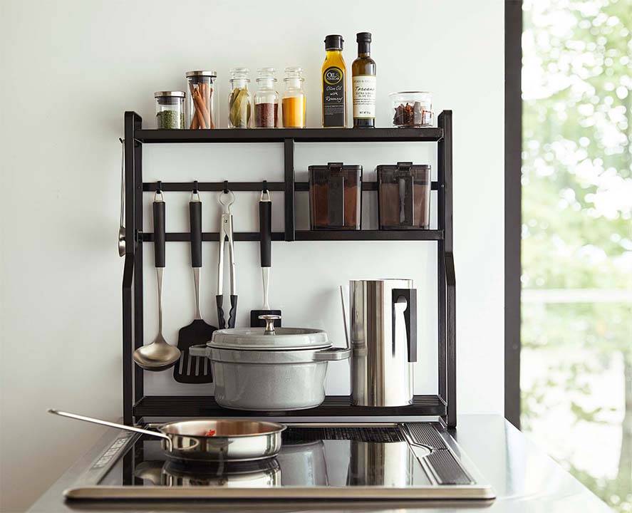 コンロサイドラック タワー ホワイト