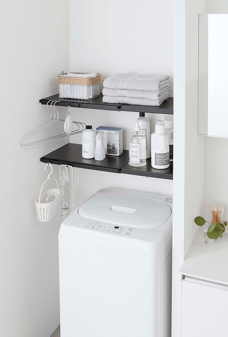 伸縮つっぱり棒用棚板 タワー L ホワイト