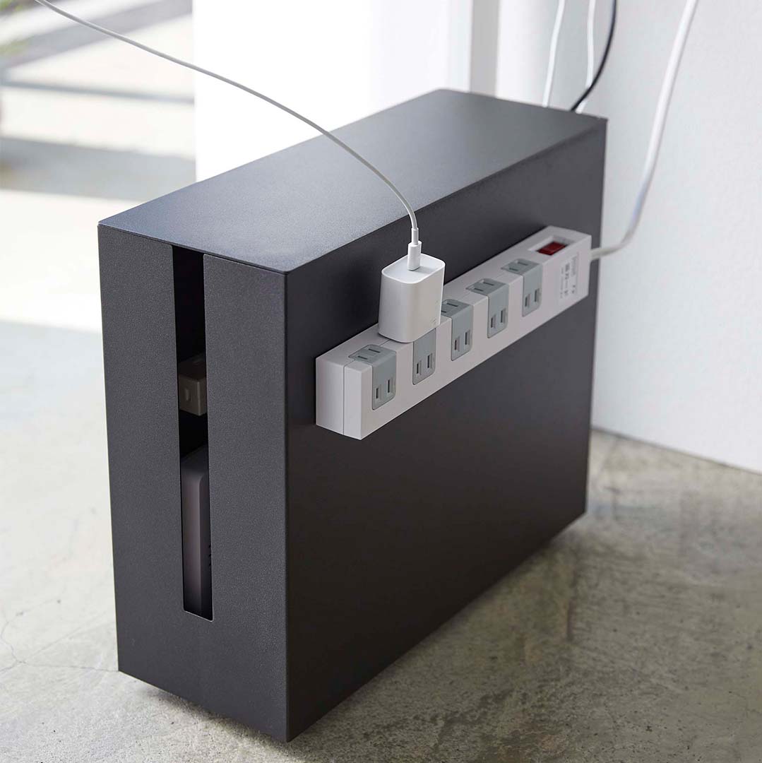 キャスター付きケーブル収納ラック タワー ホワイト