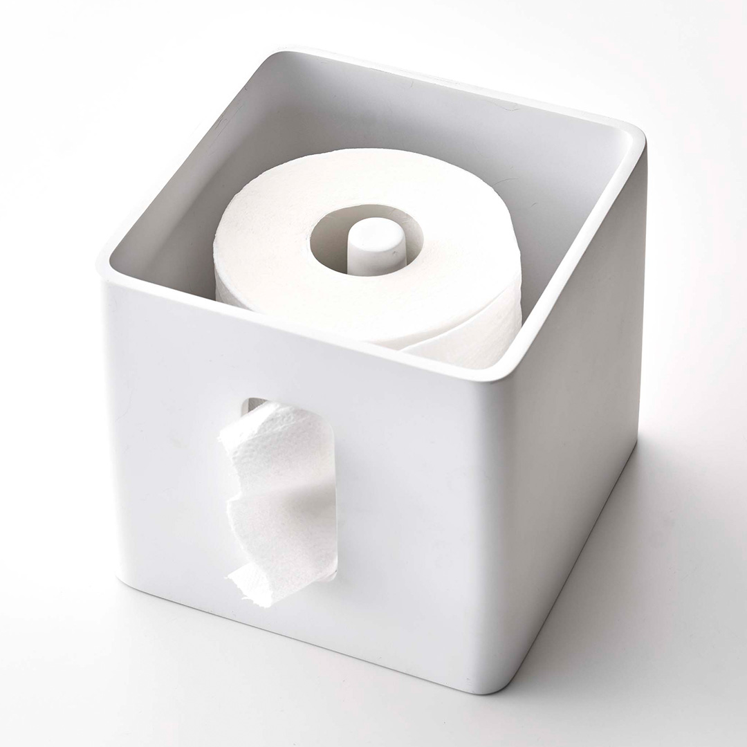 ティッシュ&トイレットペーパーケース リン ブラウン