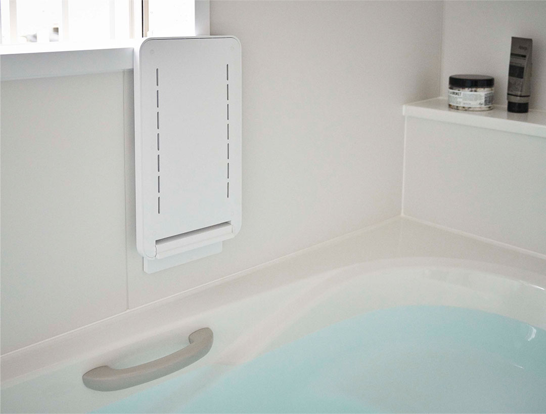 マグネットバスルーム折り畳み棚 タワー ホワイト