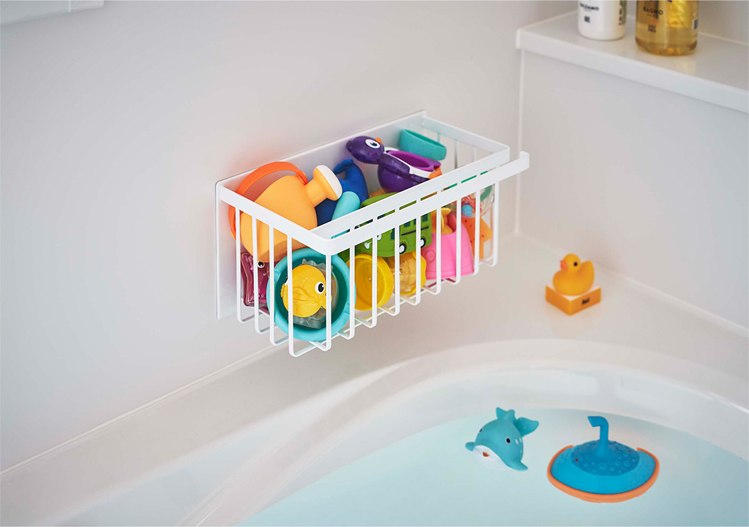 マグネットバスルームバスケット タワー ホワイト