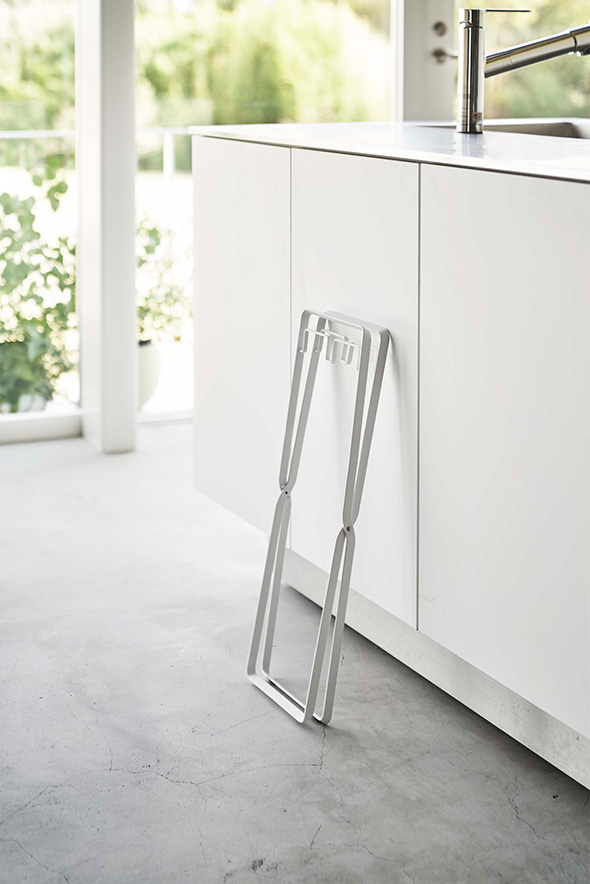 レジ袋2連&30Lゴミ袋スタンド タワー ブラック