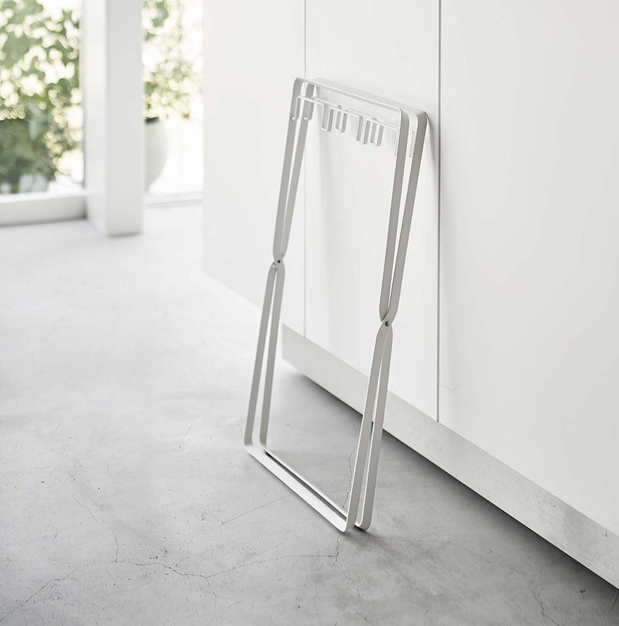 レジ袋3連＆45Lゴミ袋スタンド タワー ホワイト