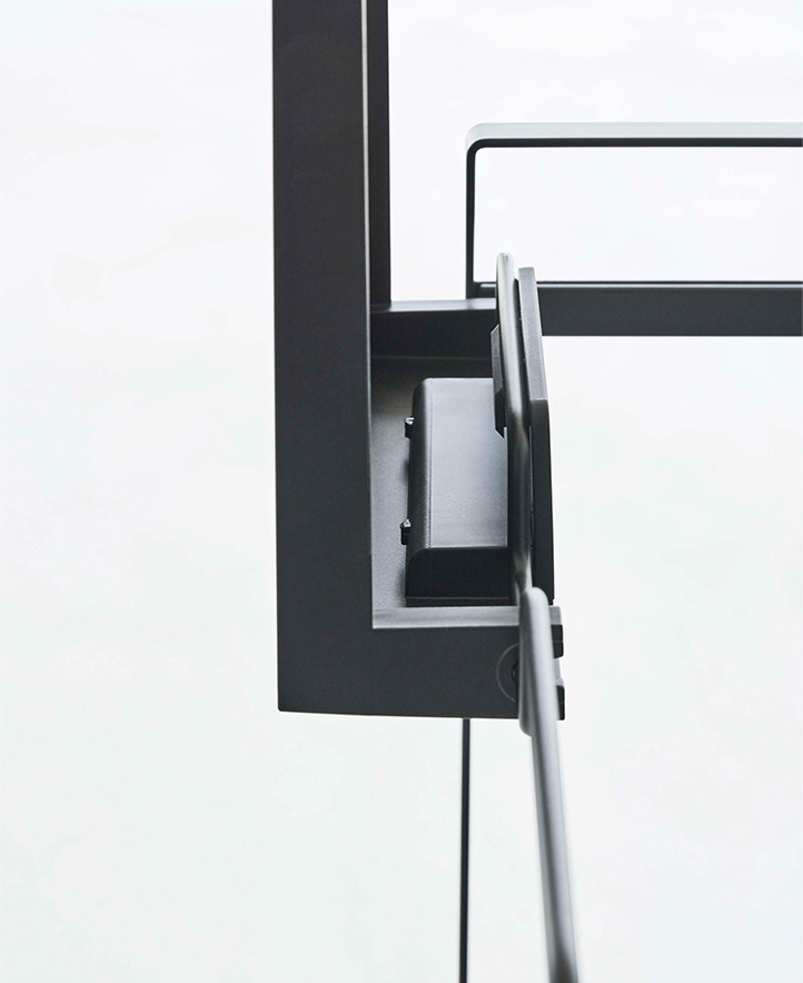 蓋付き目隠し分別ダストワゴン タワー 3分別 ブラック