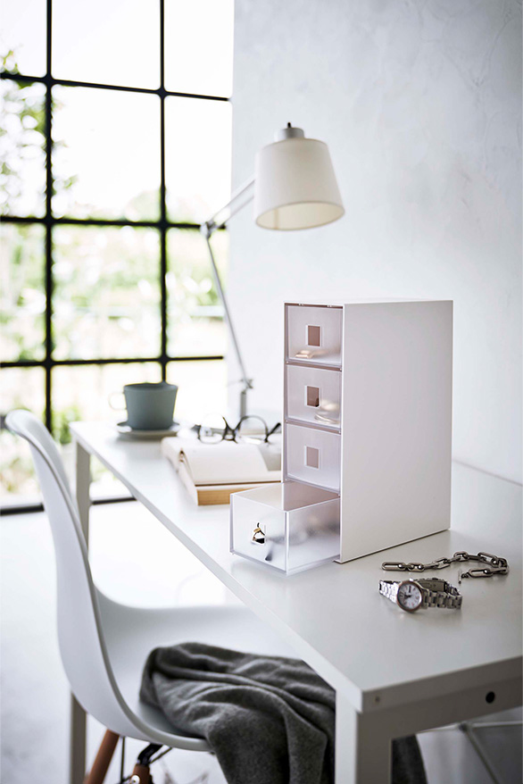 サングラス&小物収納ケース タワー ホワイト