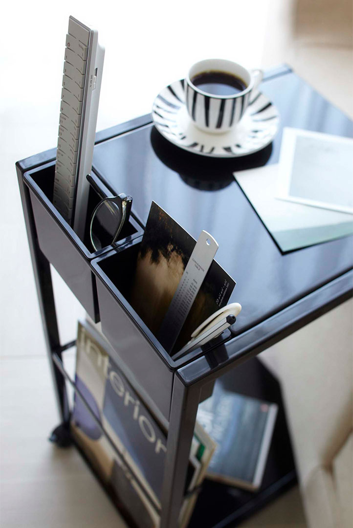 サイドテーブルワゴン タワー ホワイト