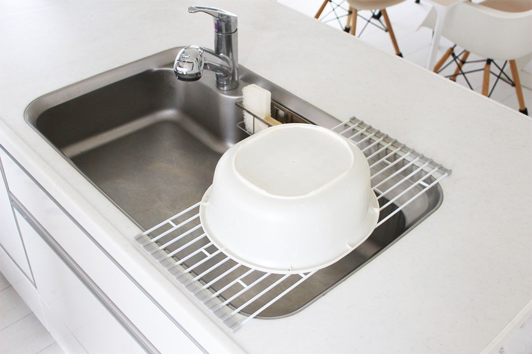 折り畳み水切りラック プレート S ホワイト