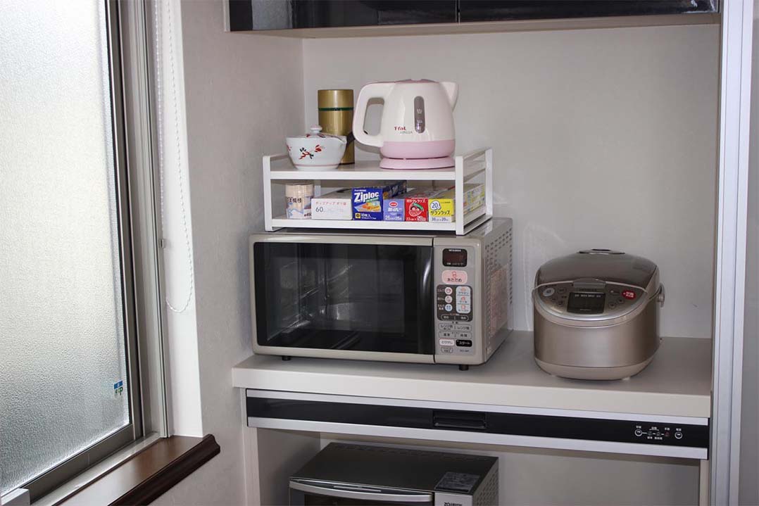 レンジ上ラック タワー ホワイト