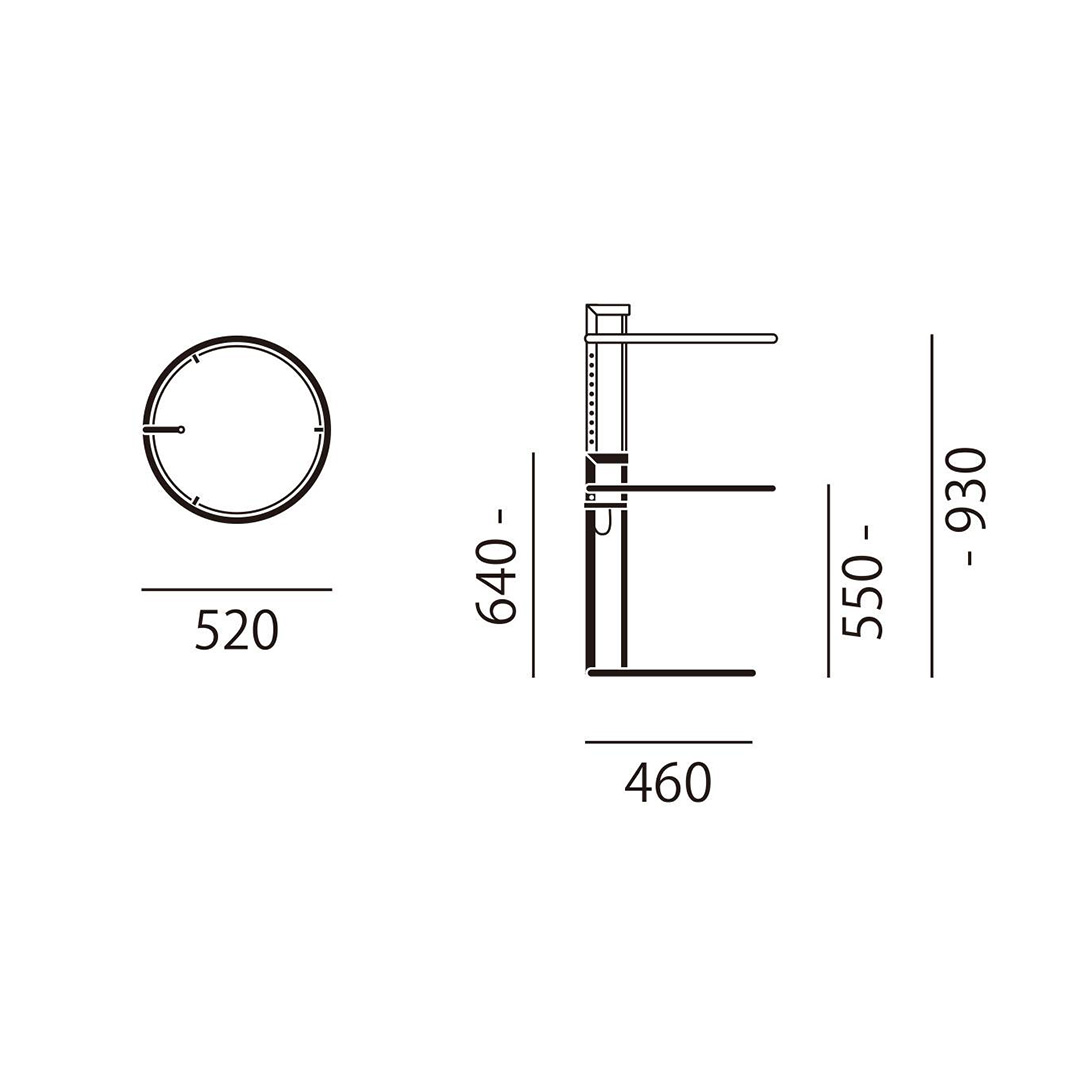 ADJUSTABLE TABLE E1027 クリア