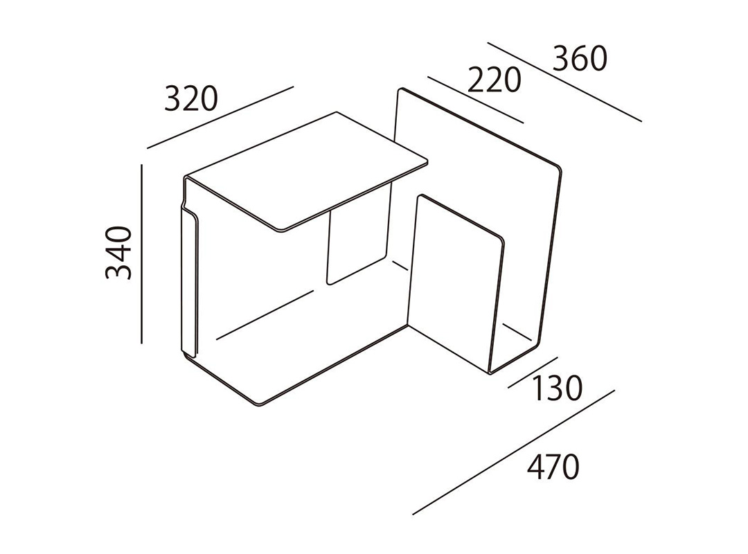 DIANA C SIDE TABLE コーラルレッド
