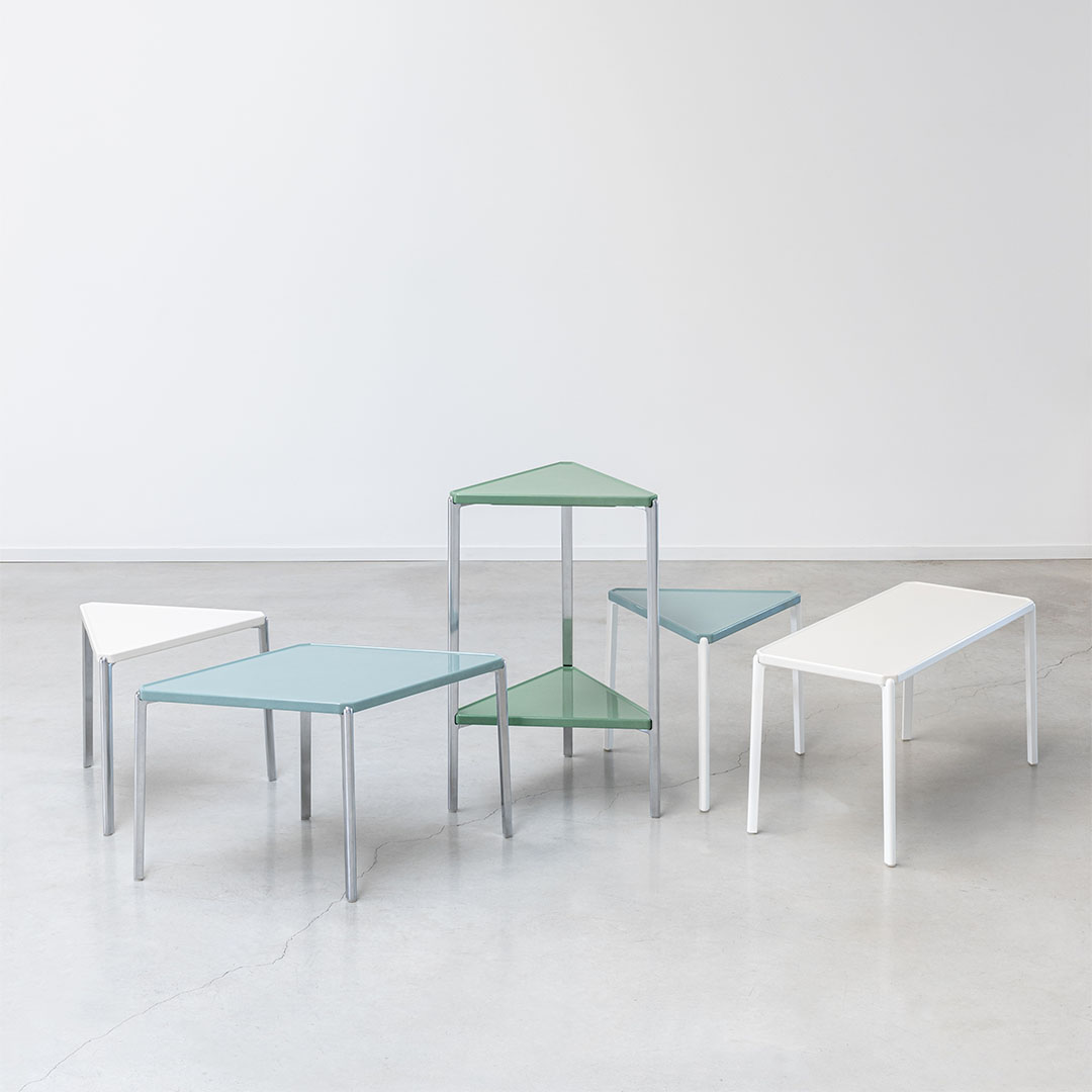 Tambour Concrete 長方形2段(脚カラー:ホワイト) ホワイト