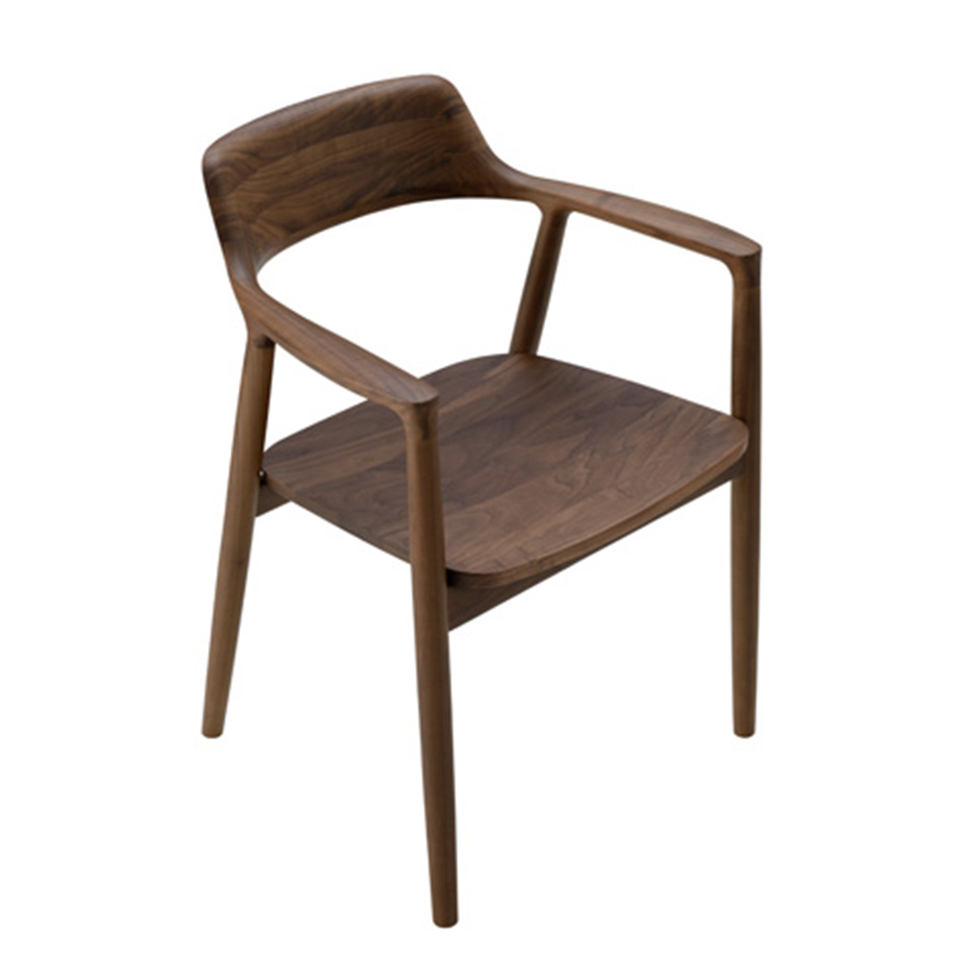 HIROSHIMAアームチェア ウォルナット（板座） C-0ナチュラルクリア