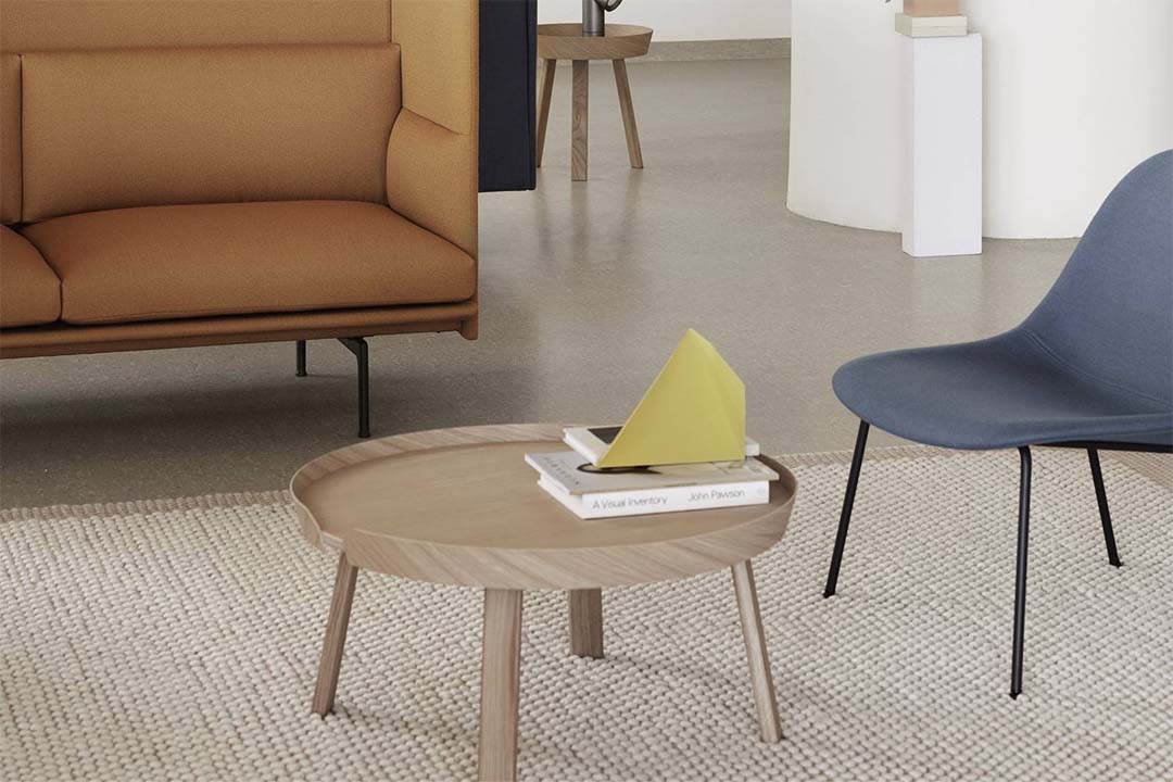 AROUND COFFEE TABLE / LARGE Φ72 stダークブラウン