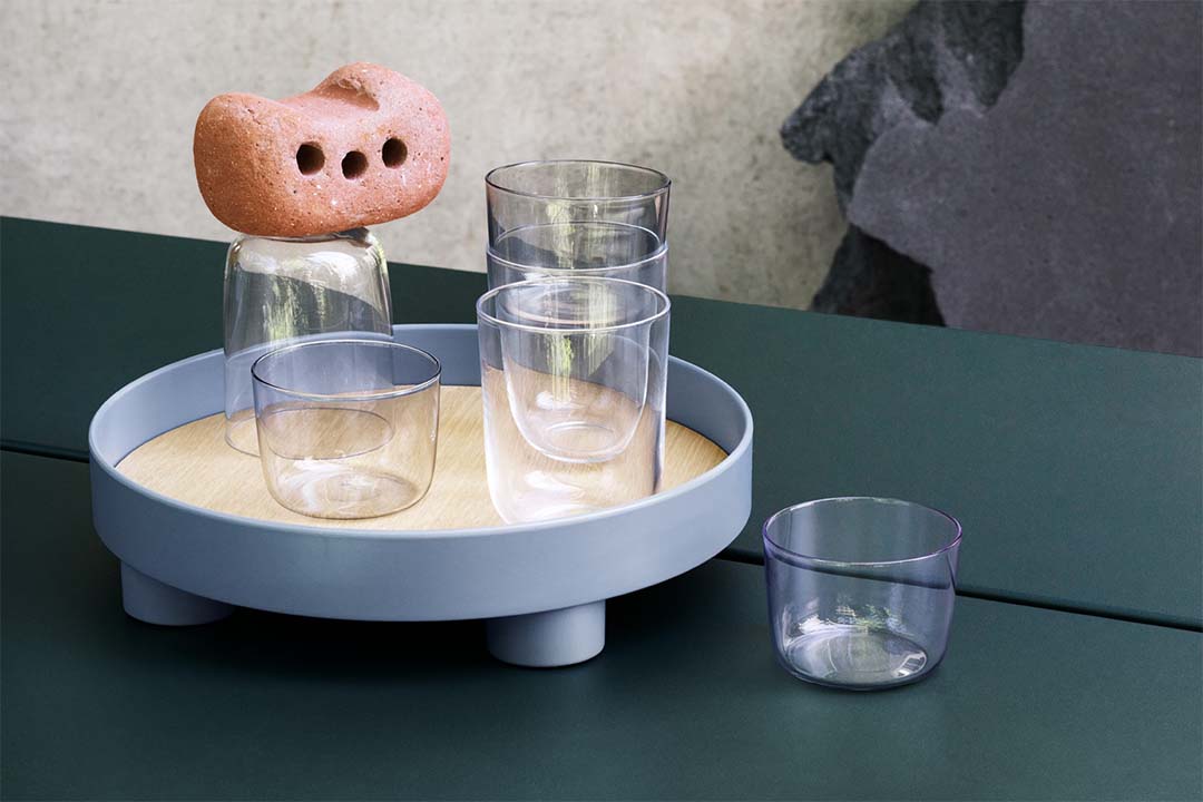 CORKY GLASSES SET OF 4(low) グレー