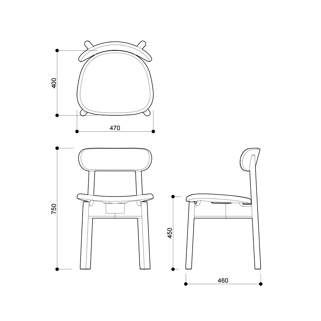 アームレスチェア Natural × Vidar4 222