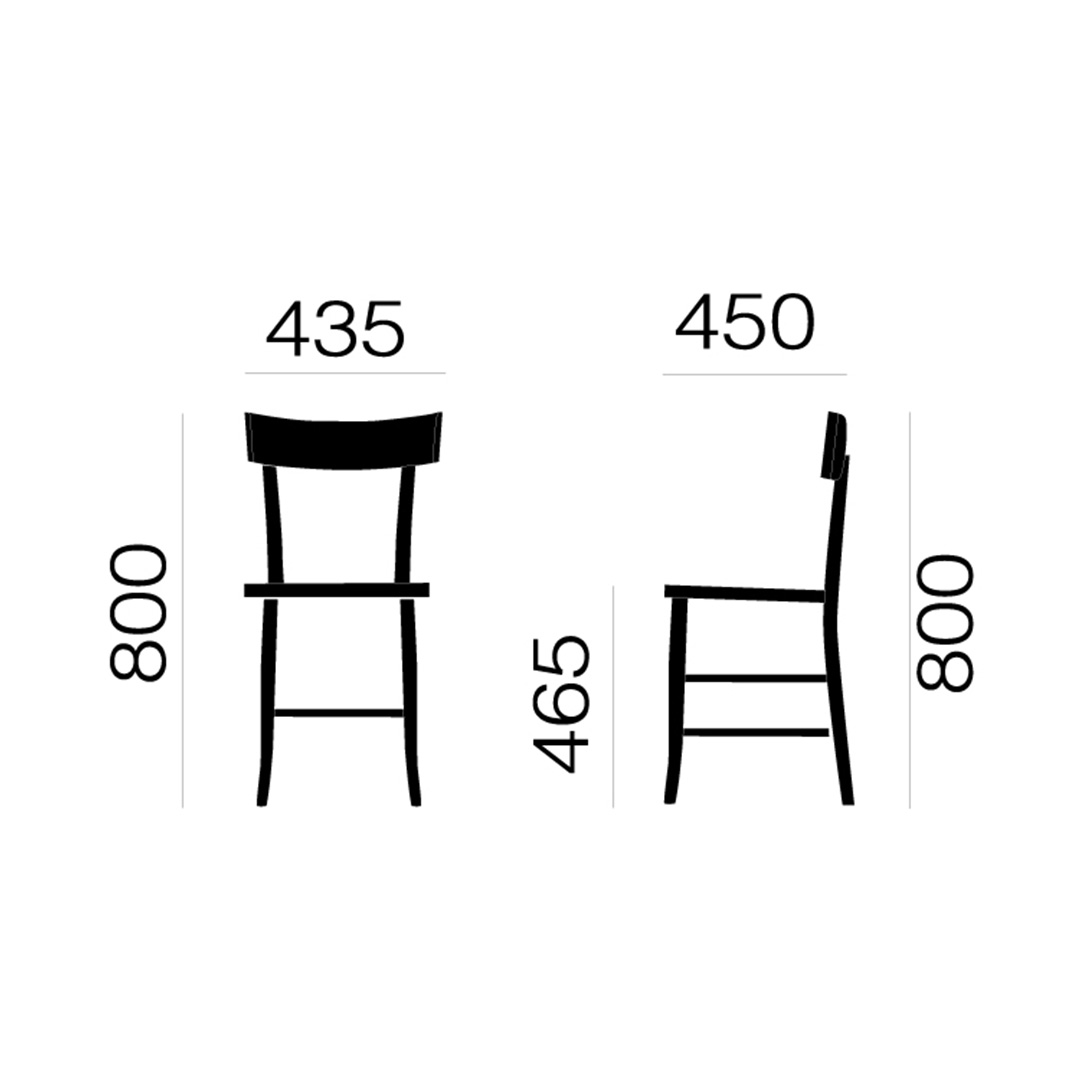 カフェチェア MILANO / 無塗装仕上げ 無塗装仕上げ
