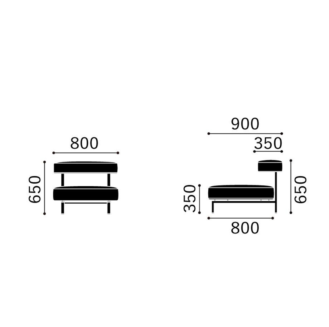 SO-01 ソファ1人掛 / 800(脚カラー:グレー) AQUA3/N168