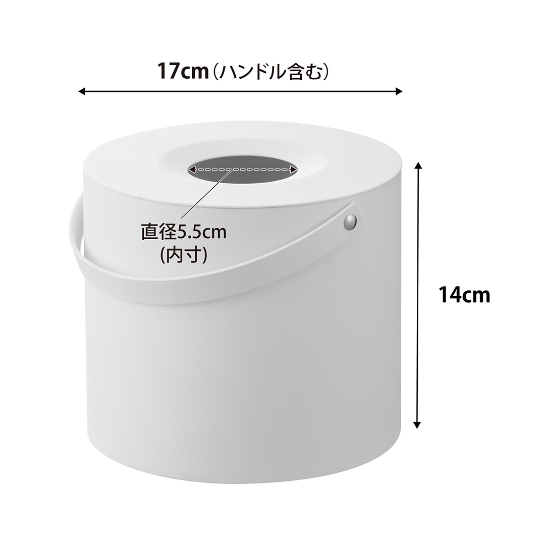 ハンドル付きティッシュケース タワー ブラック