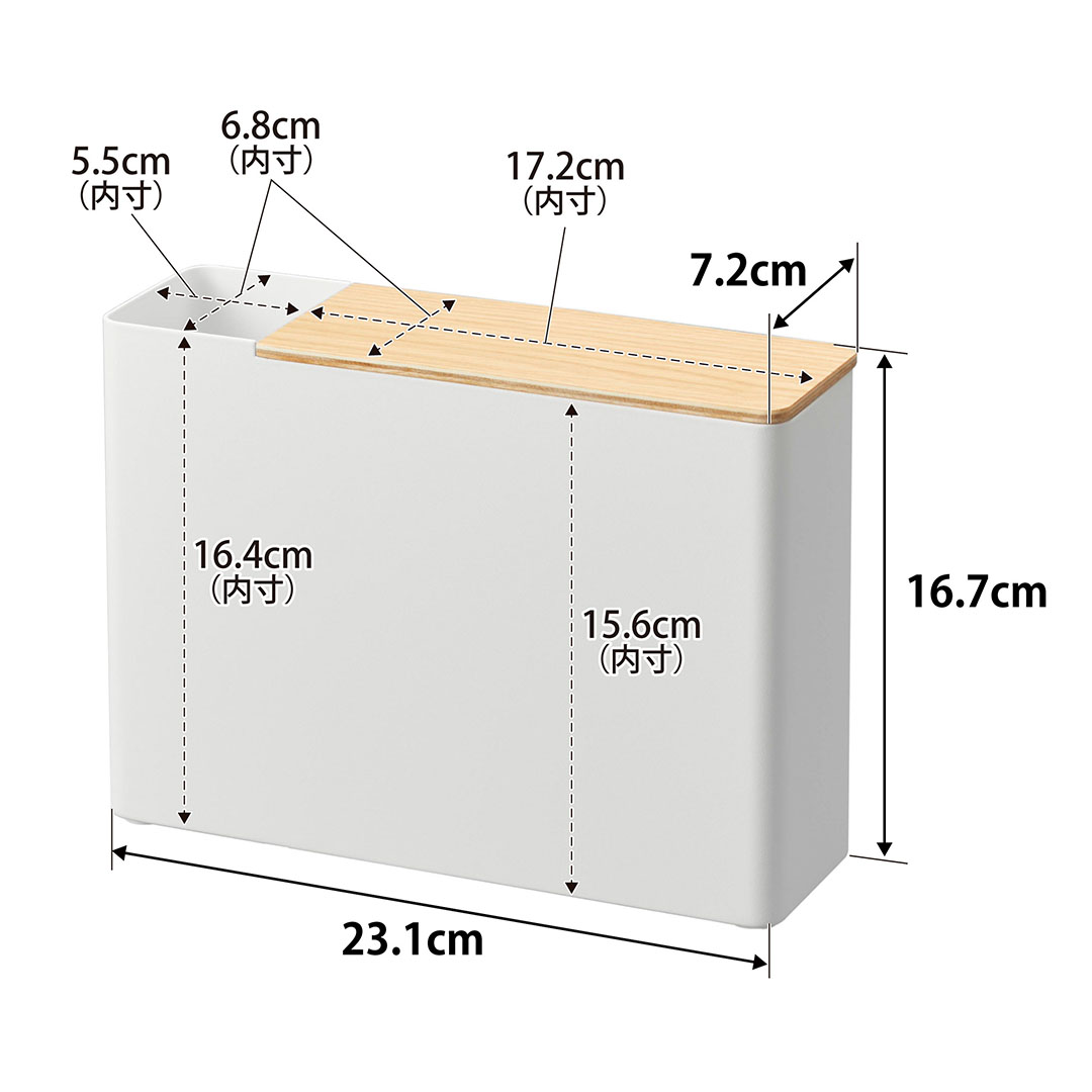替えモップ入れ付きハンディーワイパースタンド リン ブラウン
