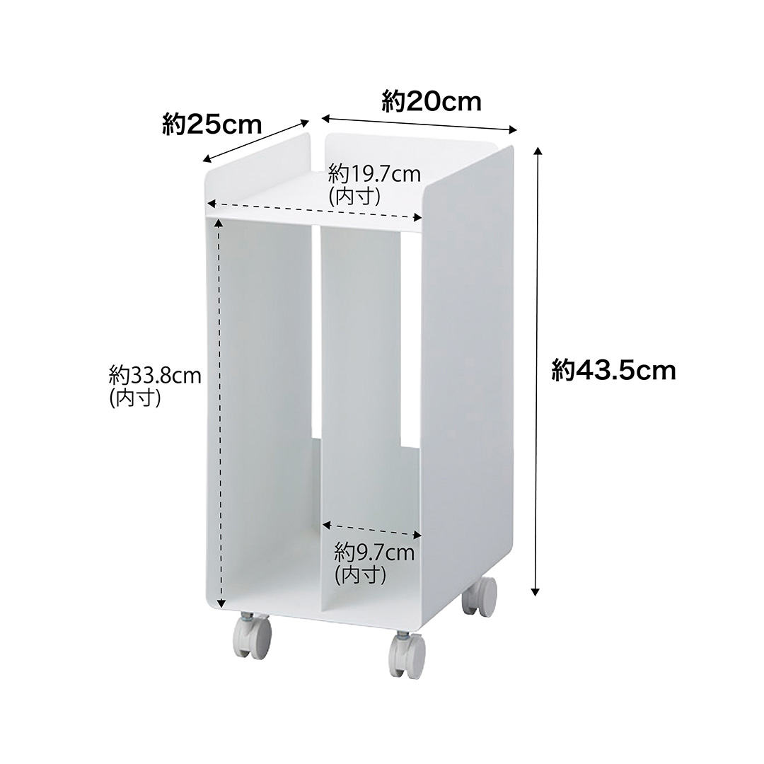 ピアノ下楽譜収納ワゴン タワー ホワイト