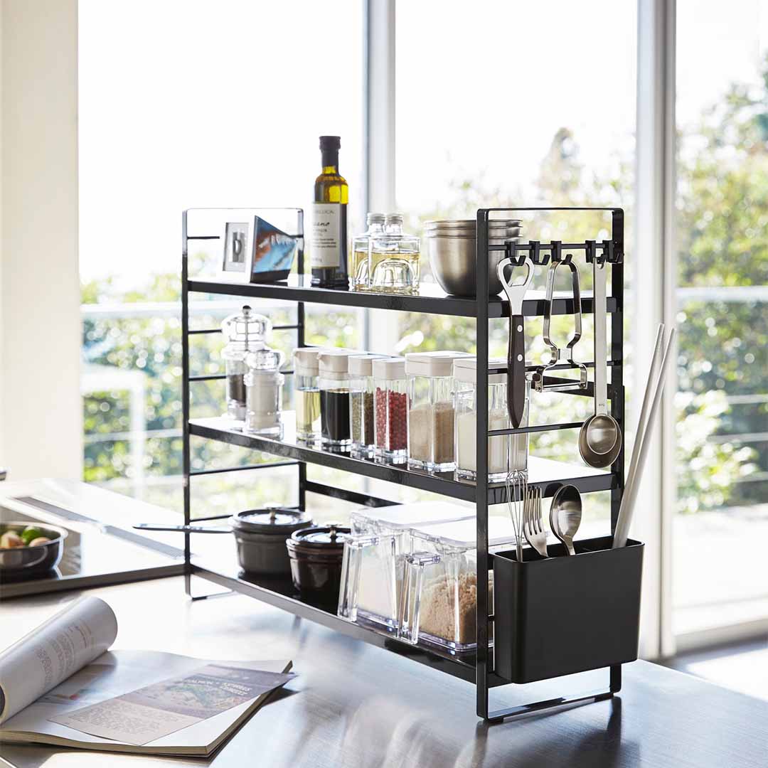 シンク上キッチン収納ラック タワー ホワイト