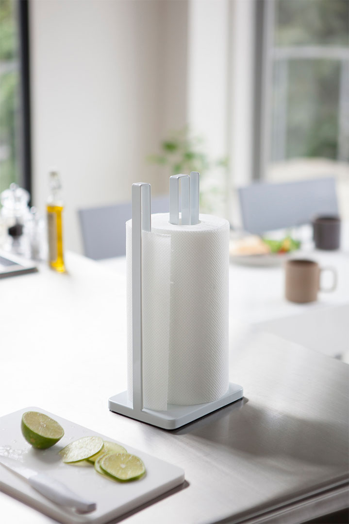 片手で切れるキッチンペーパーホルダー タワー ホワイト