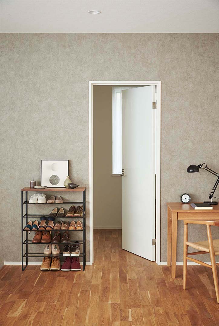 天板付きシューズラック タワー 6段 ホワイト