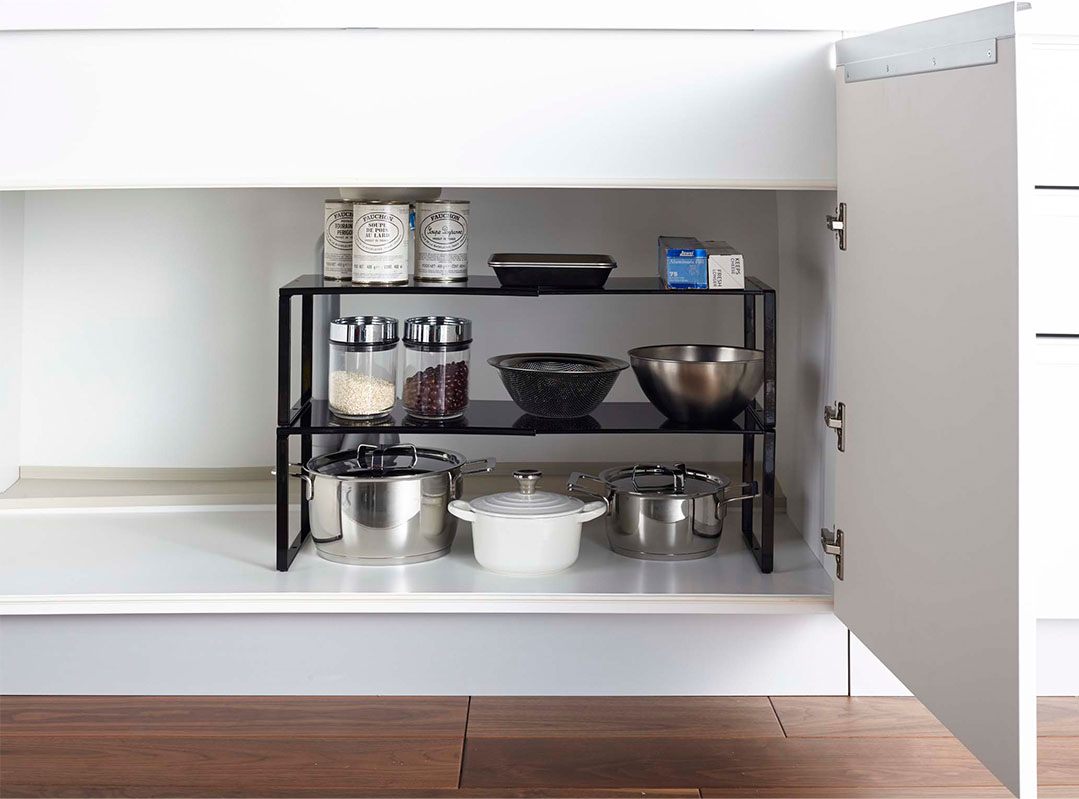 伸縮収納棚 タワー ホワイト