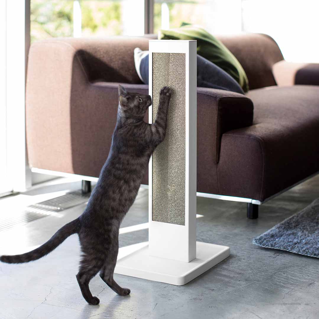 猫の爪とぎスタンド タワー ホワイト