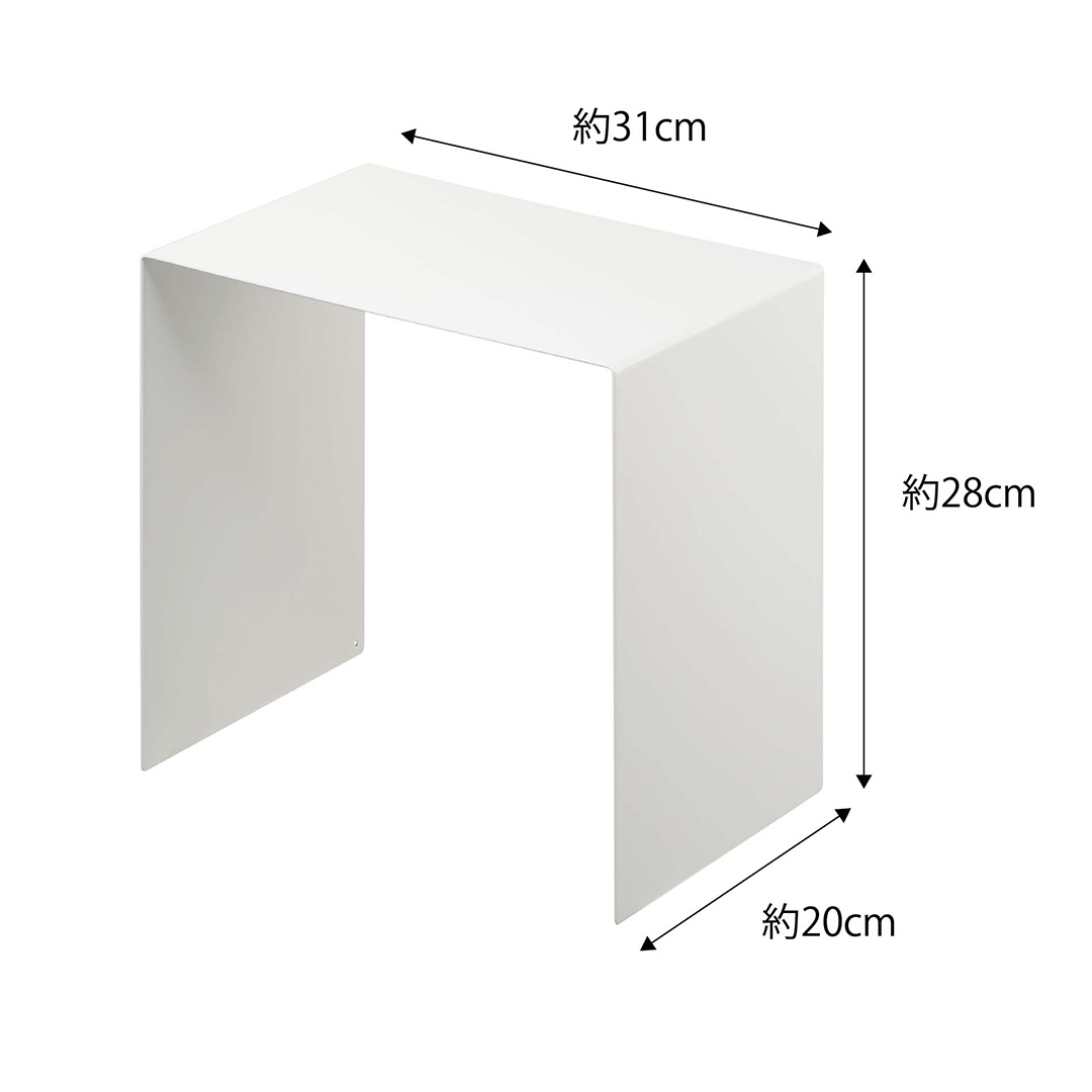 収納ボックス上ラック タワー 2個組 ホワイト